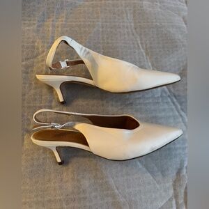 Urban Outfitters Cream Slingback Heels